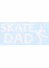 Decal Window Vinyl "Skate Dad" Layback Skater White