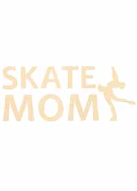 Decal Window Vinyl "Skate Mom" Layback Skater Yellow
