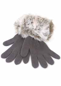 Faux-Fur Cuff Gloves Arctic Ermine For Women
