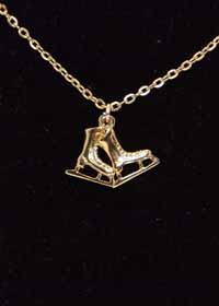 Jewelry Pair of Skates Neckace on an 18 Inch Gold Chain
