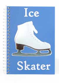 Journal Blue with White Ice Skate "Ice Skater" Appliqué