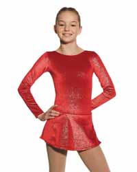 Mondor Red Born to Skate Glitter Velvet Dress Child 8-10