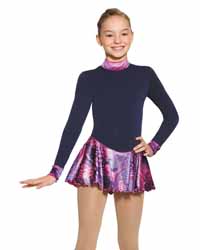Mondor Polartec LS Solid Color Body Printed Skirt Child 6X-7