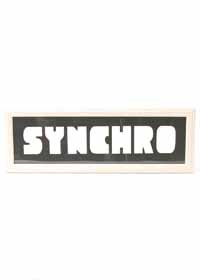 Framed "Synchro" Mat in Black with White Wash Frame