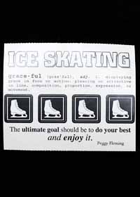 Ice Skating Sticker Graceful Quote by Peggy Flemming