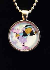 Skater Girl African American Necklace