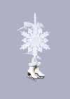 Snowflake with Ice Skates Ornament