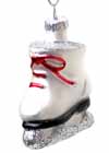 * Small Glass Skate Ornament with Glitter Blade *