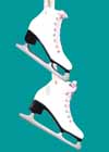* Pair of White Ice Skates Ornament *