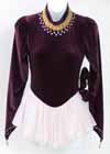 Consignment Michellene Custom Plum Velvet Chiffon Beads Child 10