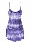 Consignment Purple Twinkle Velvet Tie Dye Dress Straps Adult L