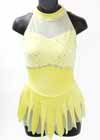 Consignment Sharenne Pale Yellow Velvet Halter Skirt Child XL