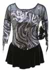 Consignment Twizzle Shimmer Grey Black Metalic Sequins Adult M