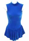 Consignment GK Blue Velvet Dress High Neck Keyhole Back Adult S