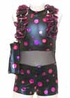 Consignment Costume Designs for Dance Black 1 Piece Hot Pink
