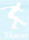 Decal Vinyl Window "Skater" White Male Skater Spin