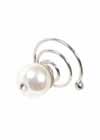 Hair Twists Pearl with Clear Rhinestone Center 12 Per Package