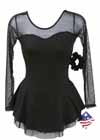 Motionwear LS Lycra Dress Mesh Sweetheart Neckline Adult S