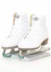 New Riedell White Size 1 Medium Width W GR4 Blades 8 1/3