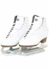 New Riedell 21 White 3.5 Medium Width W Quest Topaz Blades 9