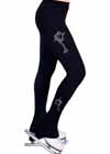 Bielman Skater x 2 Clear Rhinestones Black Skating Pants Adult M